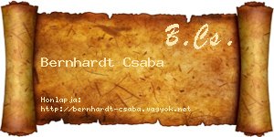 Bernhardt Csaba névjegykártya